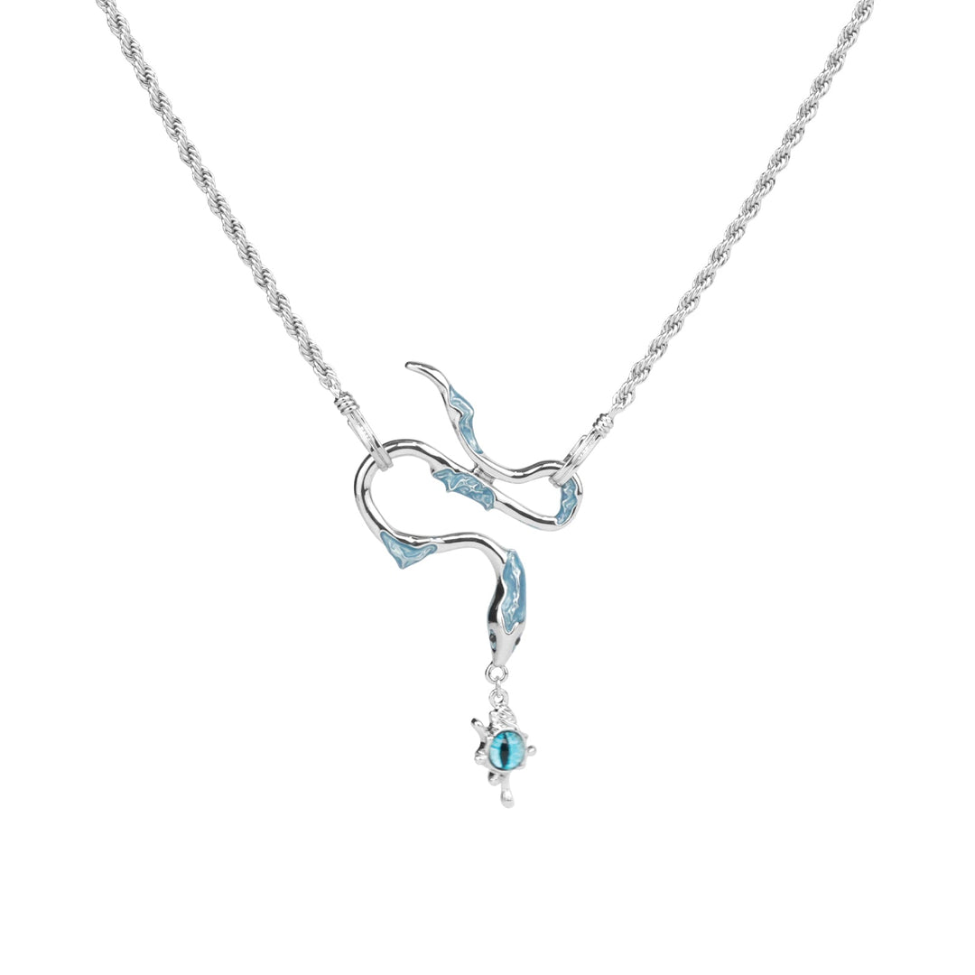 【OOMEOO】Ice Snake Blue Necklace pg1007