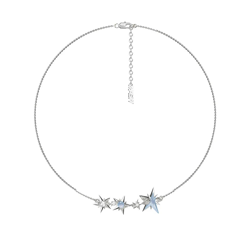[MASW] Stars Attraction Ice Blue Necklace pg1787