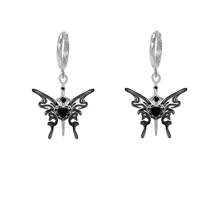 【MASW】Butterfly Dance Black Earrings pg258