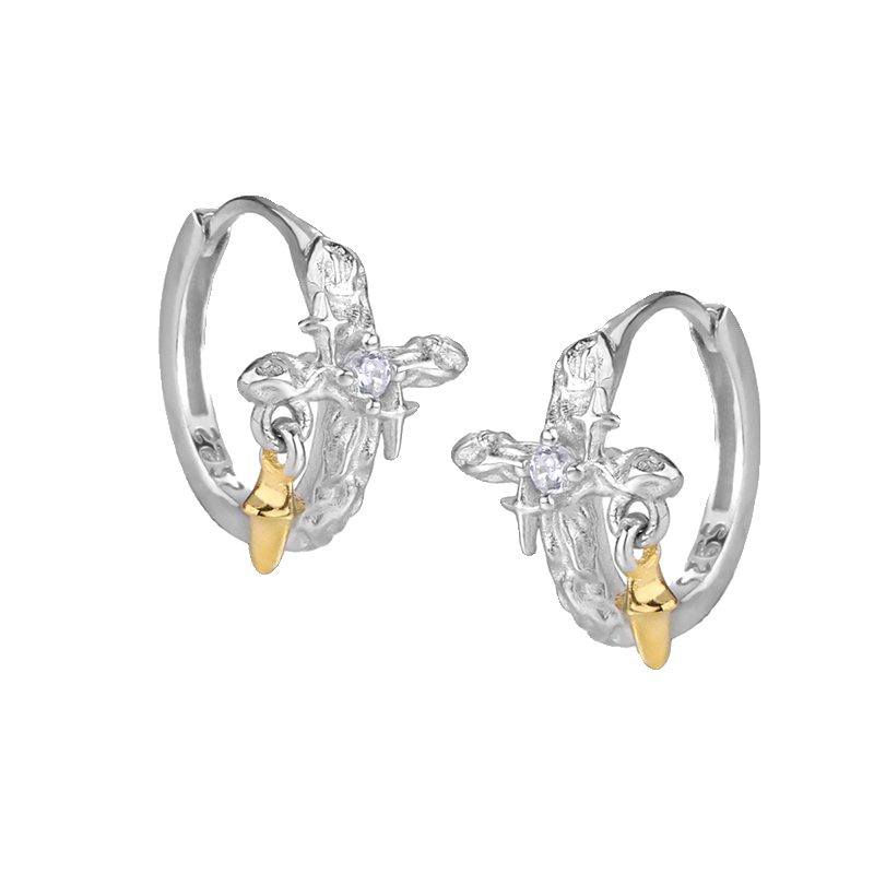 [Insomnia Artist] Talmud Cross Earrings pg1834