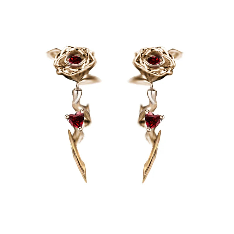 [MASW] Nostalgia Rose Earrings pg1300