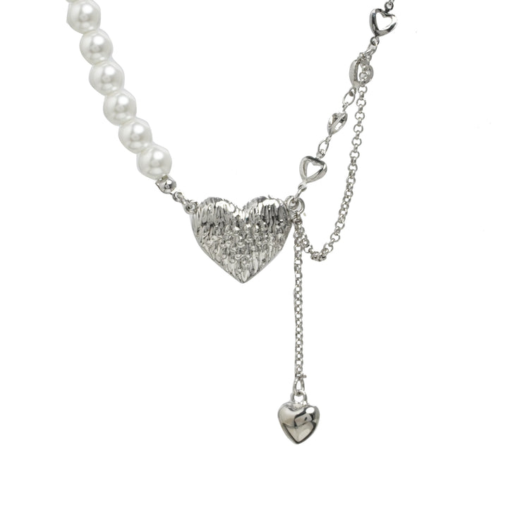 [SUMIYAKI] Ice Heart Crystal Bead Love Necklace pg999