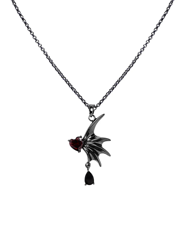 Black Bat Wing Necklace