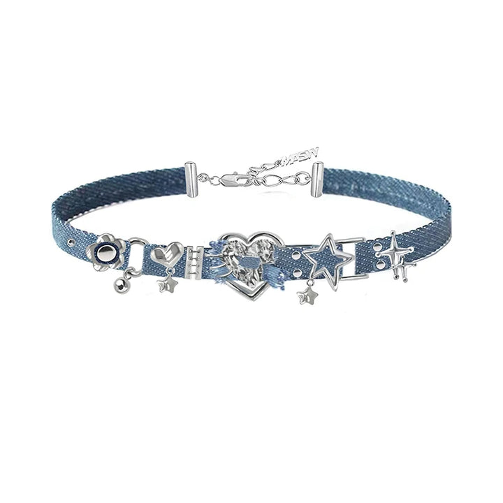 【MASW】Denim Love Star Choker pg579