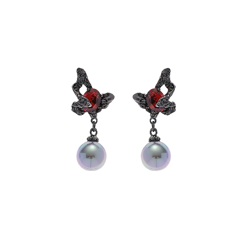 【Insomnia Artist】Butterfly Roost Pearl Earrings pg338