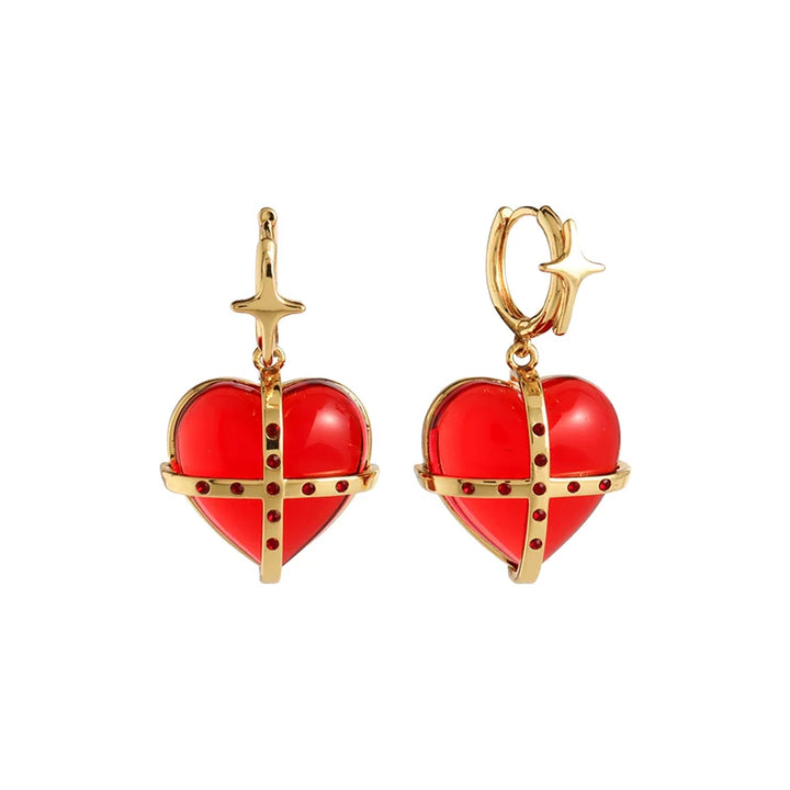 【Esak∞chi】Taboo Love Heart Earrings pg1821