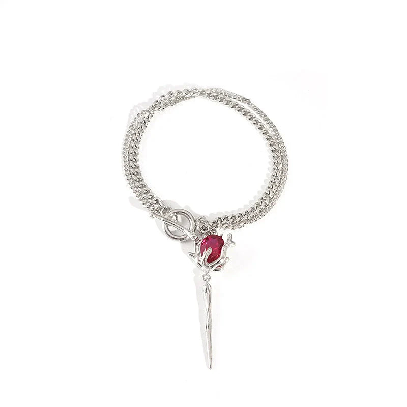 [Insomnia Artist] Red Rose Double Layer Bracelet pg1458