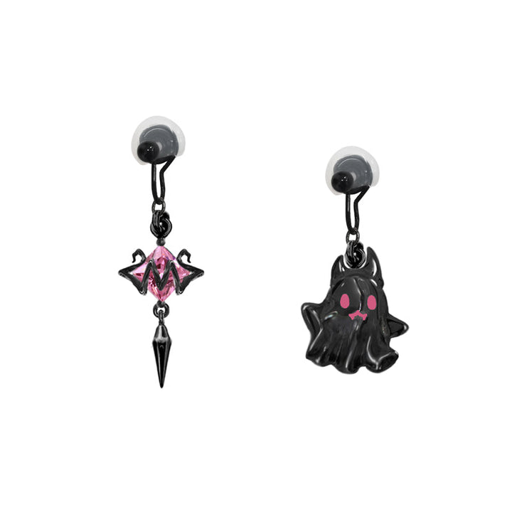 【MASW】Carnival Ghost Pink Bat Earrings01 pg392