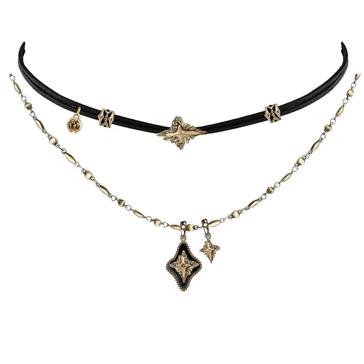 【MASW】Nostalgia Retro Star Choker & Necklace pg1295