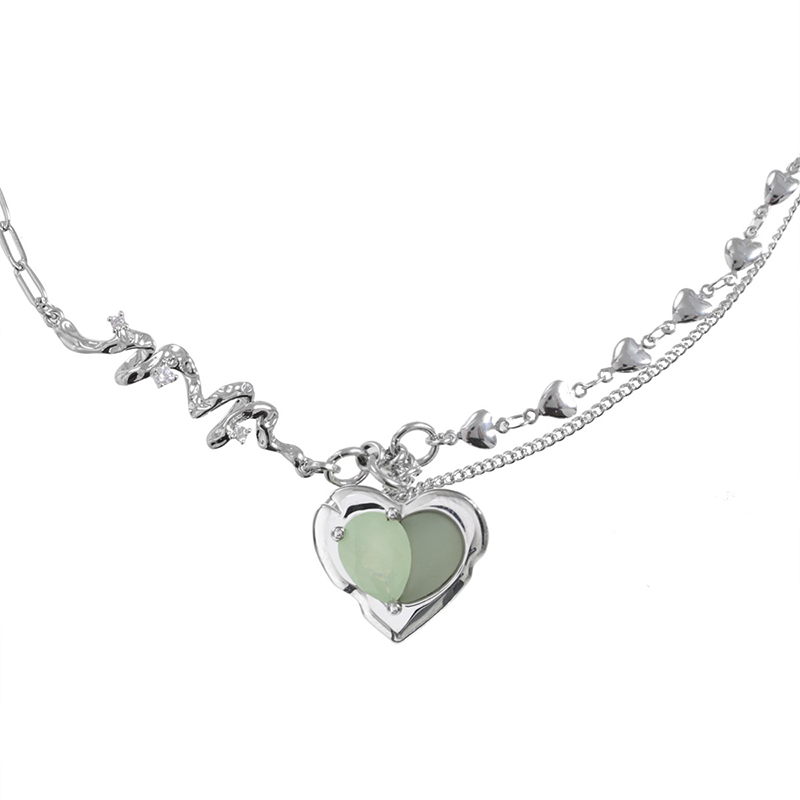 【SUMIYAKI】Green Tea Heart Necklace01 pg959