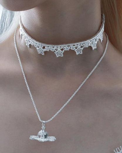Cat Lace Choker Necklace
