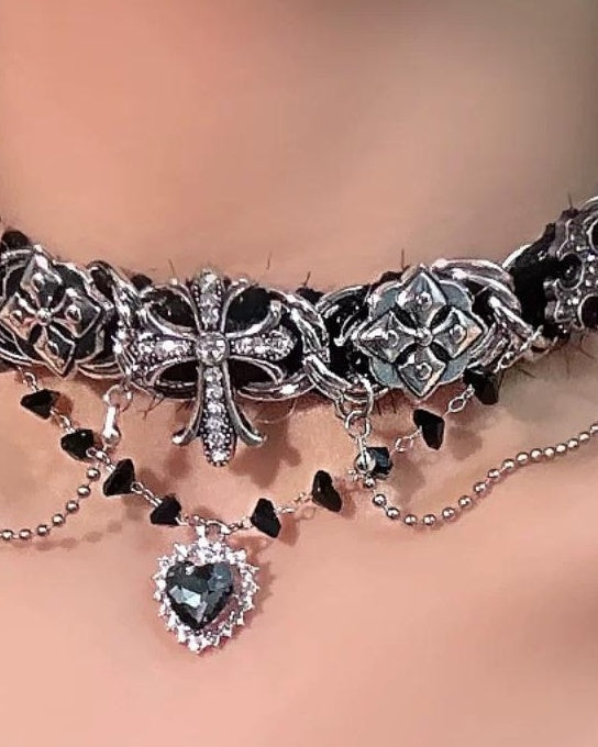 Gothic Punk Cross Necklace