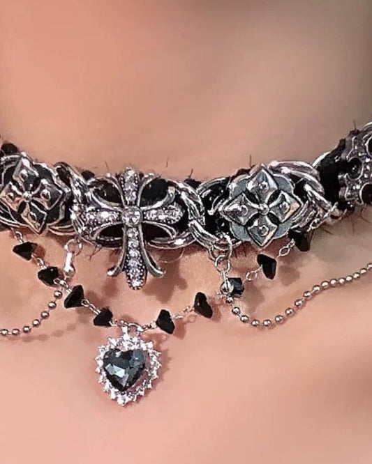 Gothic Punk Cross Necklace