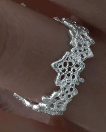 Lace Glow Sterling Silver Open Ring