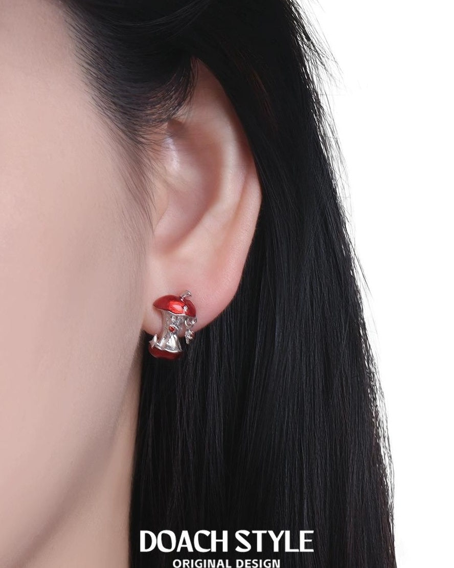 Chic Apple Core Earrings