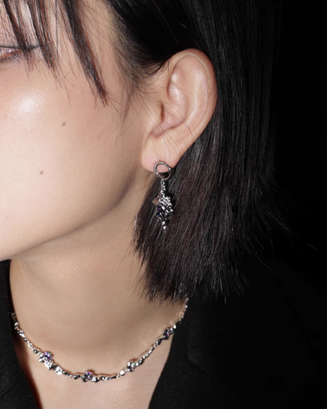 [SUMIYAKI]Temple Colorful Flare Stone Earrings01 pg1840