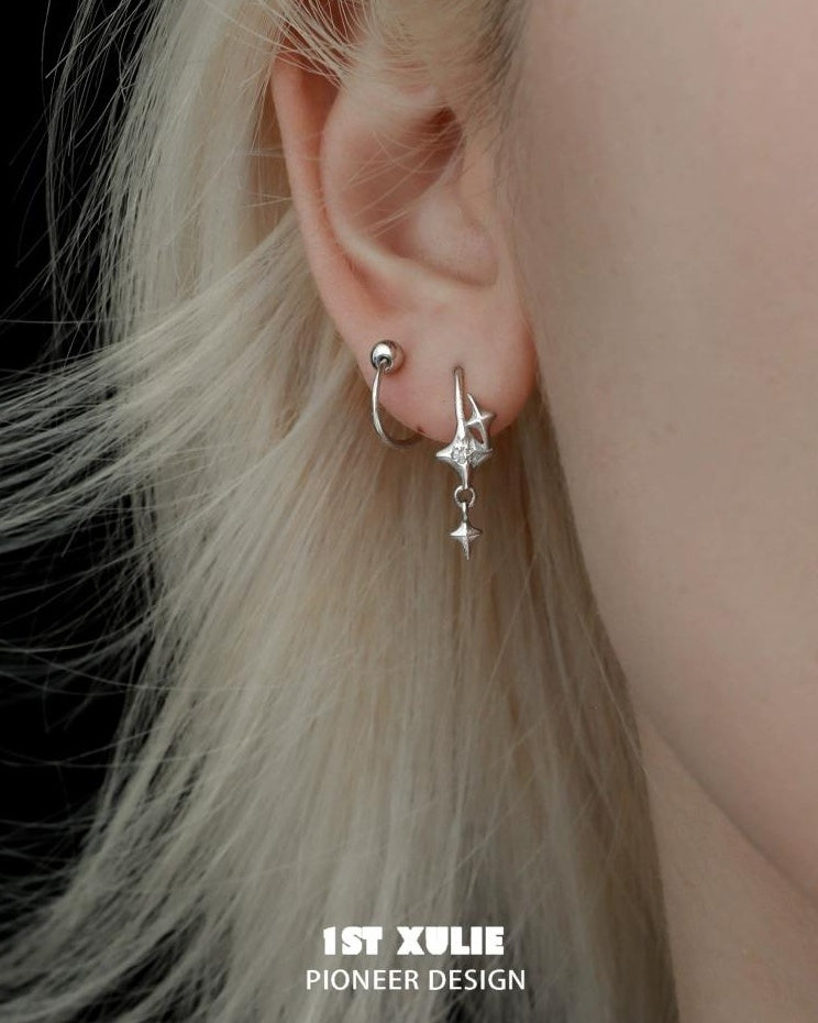 Sterling Silver Star Earrings