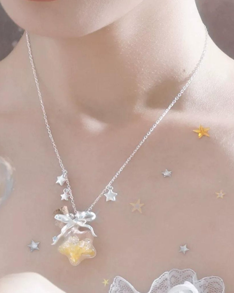 Starlit Wish Bottle Necklace