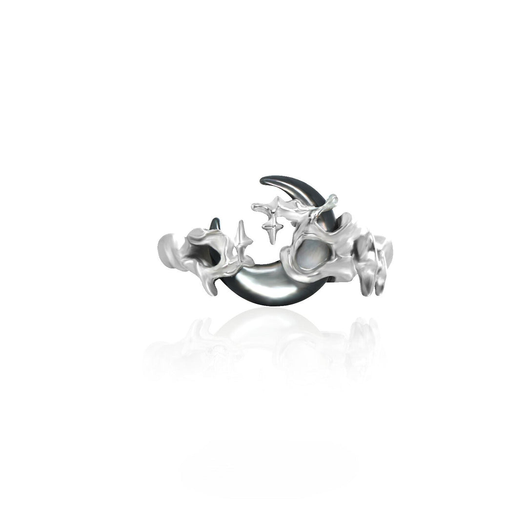 【1ST XULIE】Dark Moon Bone Orchid Ring pg535