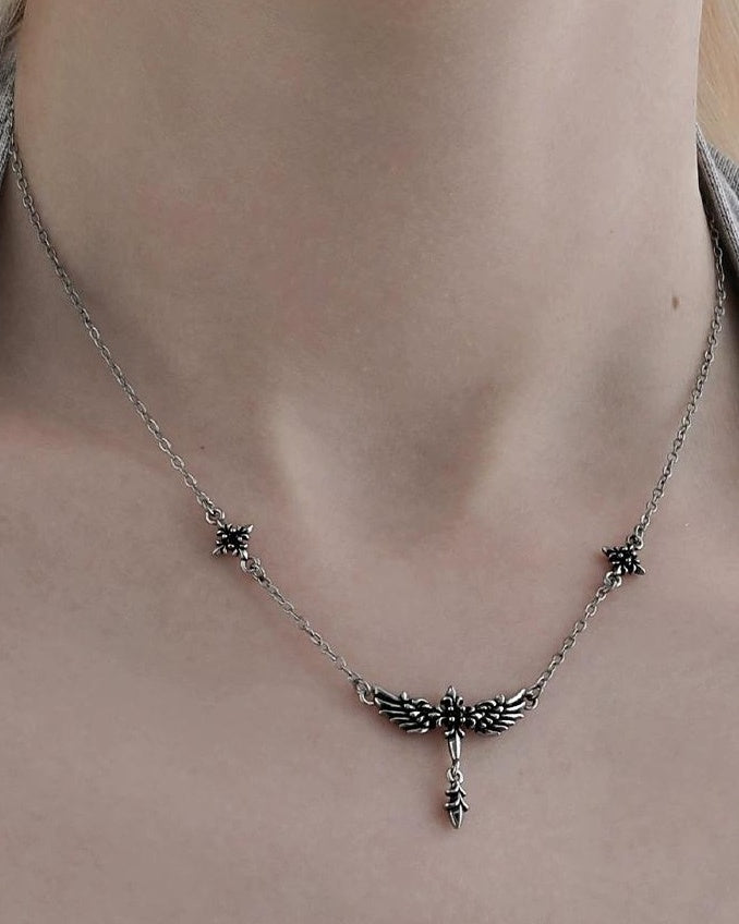 Fallen Angel Gothic Collarbone Necklace