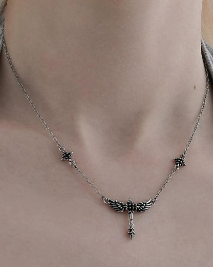 Fallen Angel Gothic Collarbone Necklace