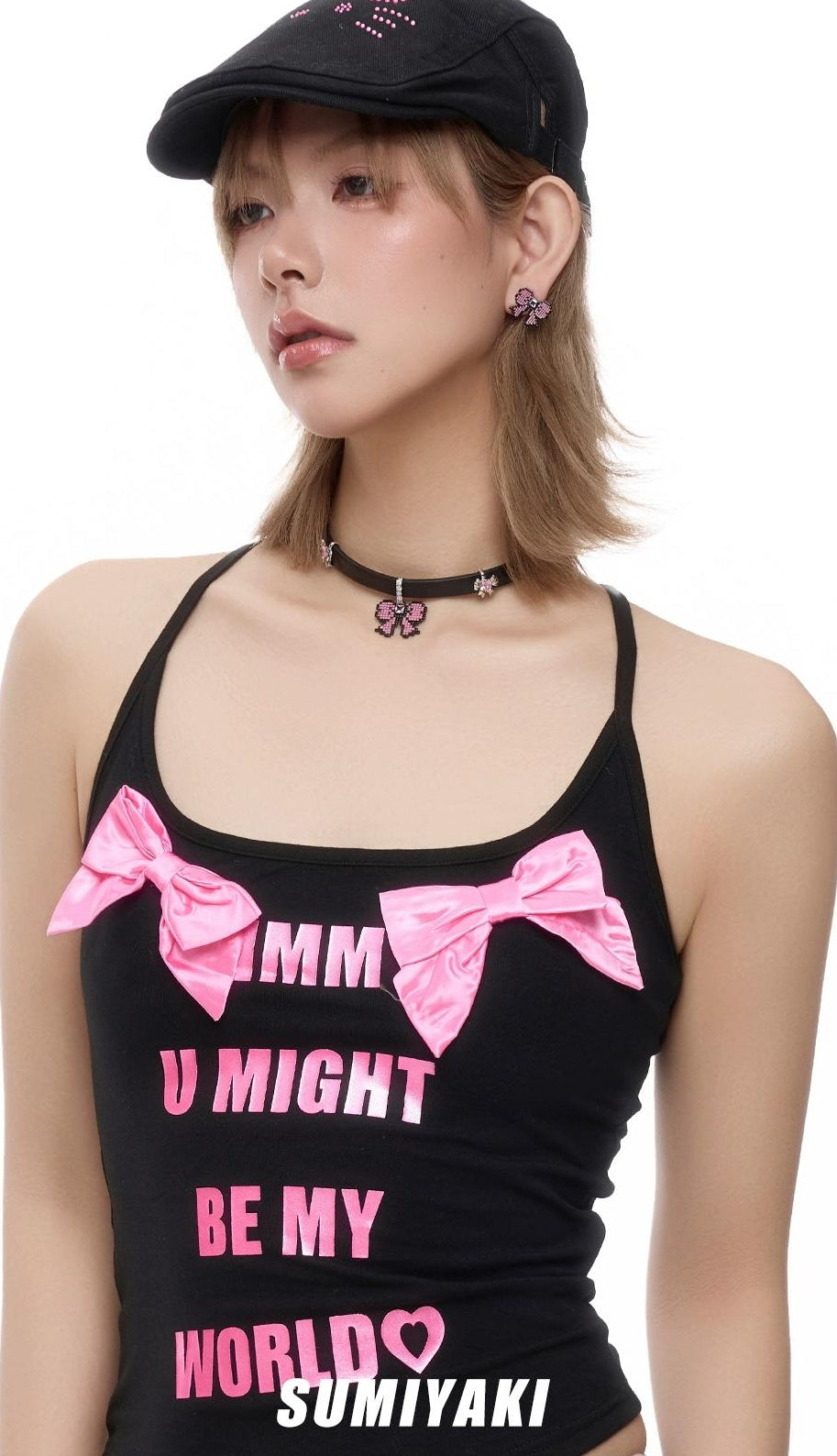Pixel Leather Bow Choker