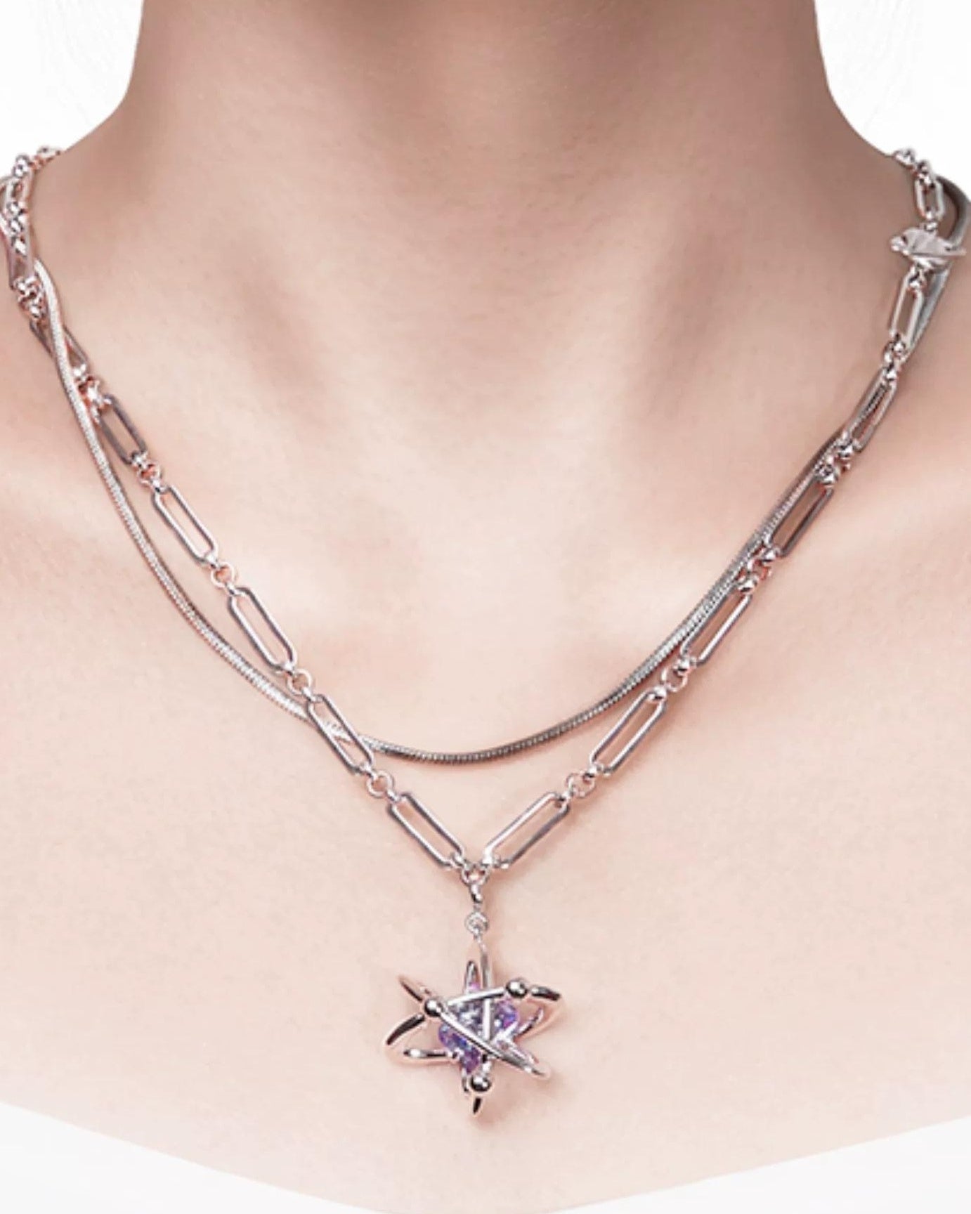 Star Diamond Pendant Necklace