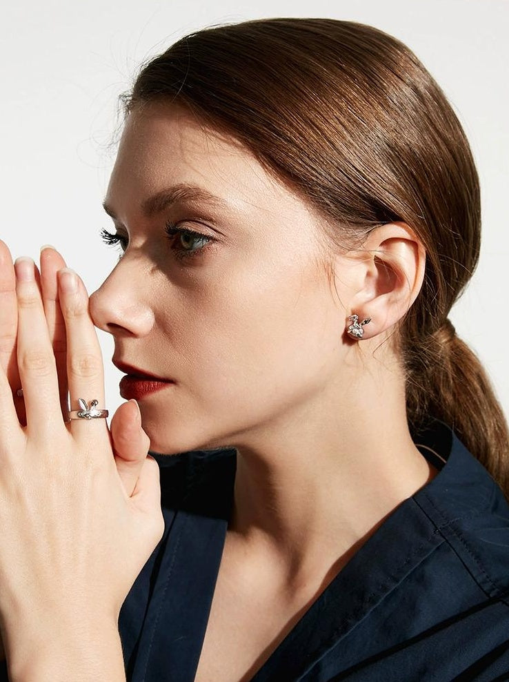 Rabbit Diamond Earrings