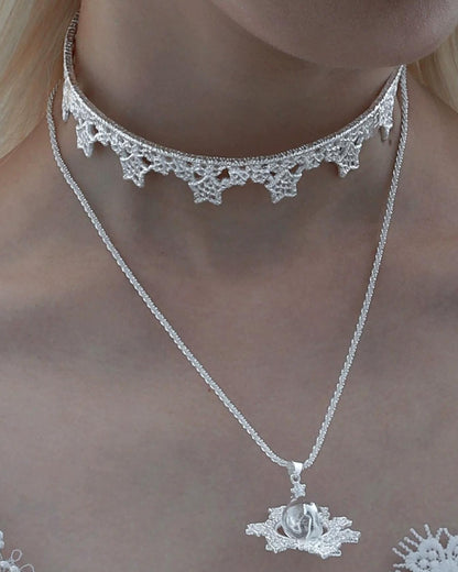 Cat Lace Choker Necklace