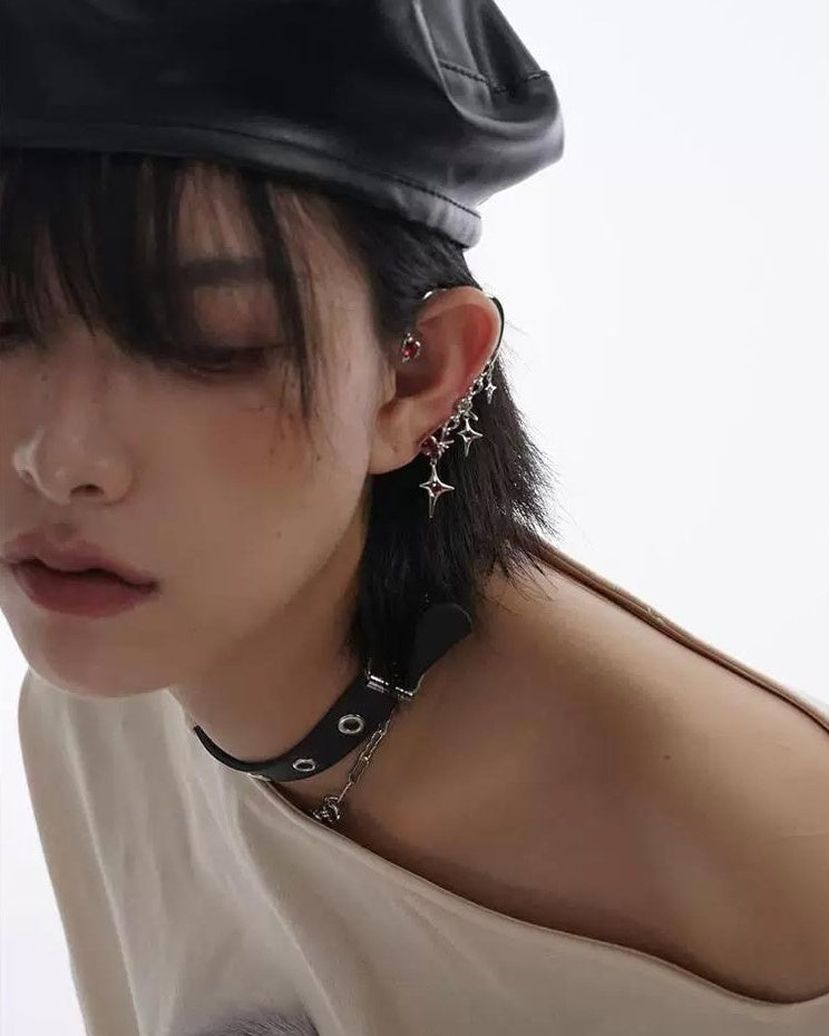 Star-Shaped Clip-On Earrings