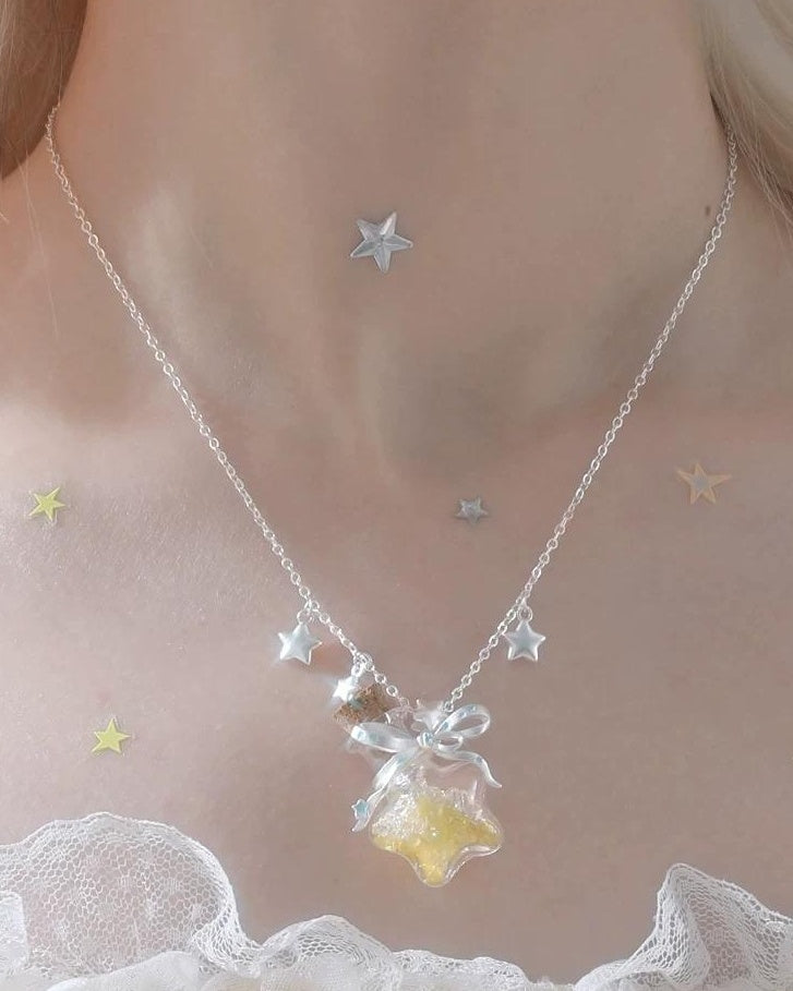 Starlit Wish Bottle Necklace