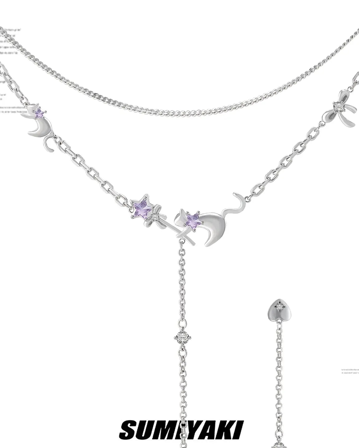 Double Layer Tassel Cat Necklace