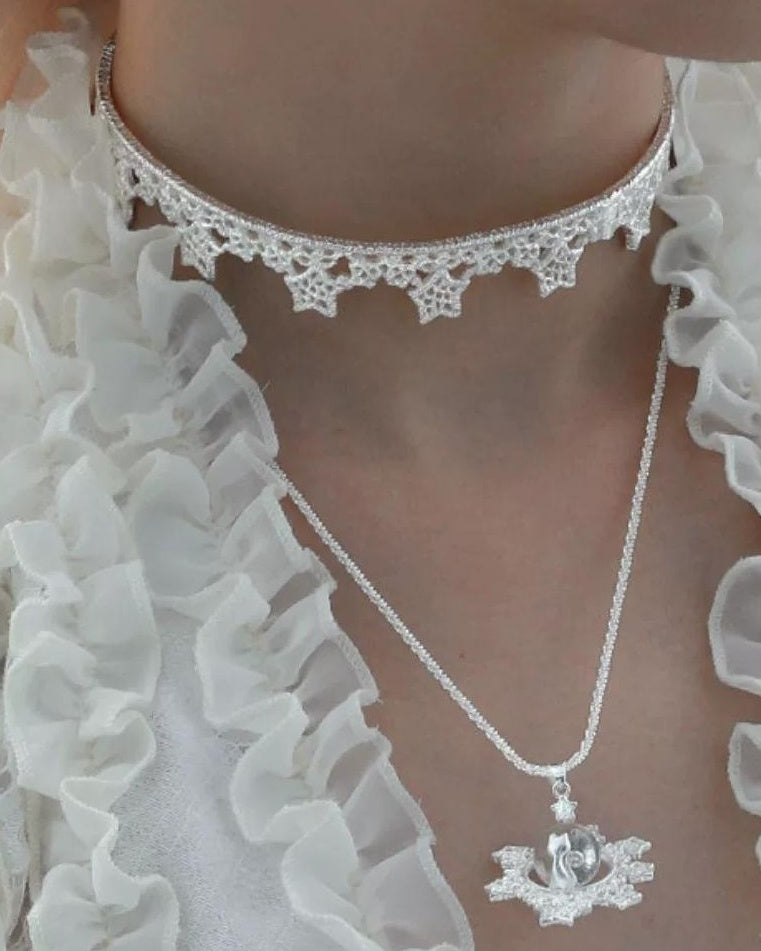 Cat Lace Choker Necklace