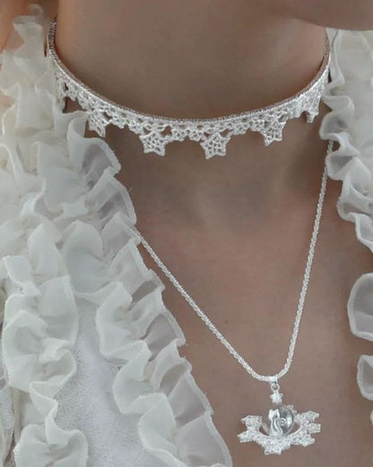 Cat Lace Choker Necklace