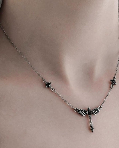 Fallen Angel Gothic Collarbone Necklace