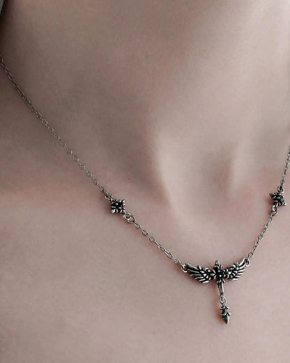 Fallen Angel Gothic Collarbone Necklace