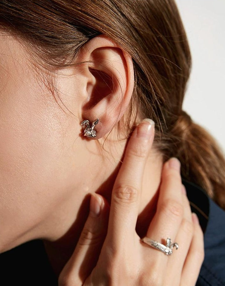 Rabbit Diamond Earrings