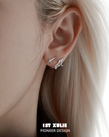 Sterling Silver Star Stud Earrings
