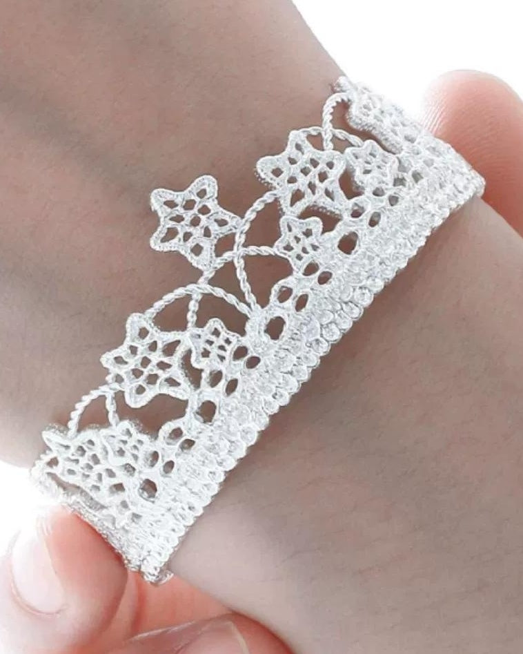 Lace Glow Sterling Silver Open Ring