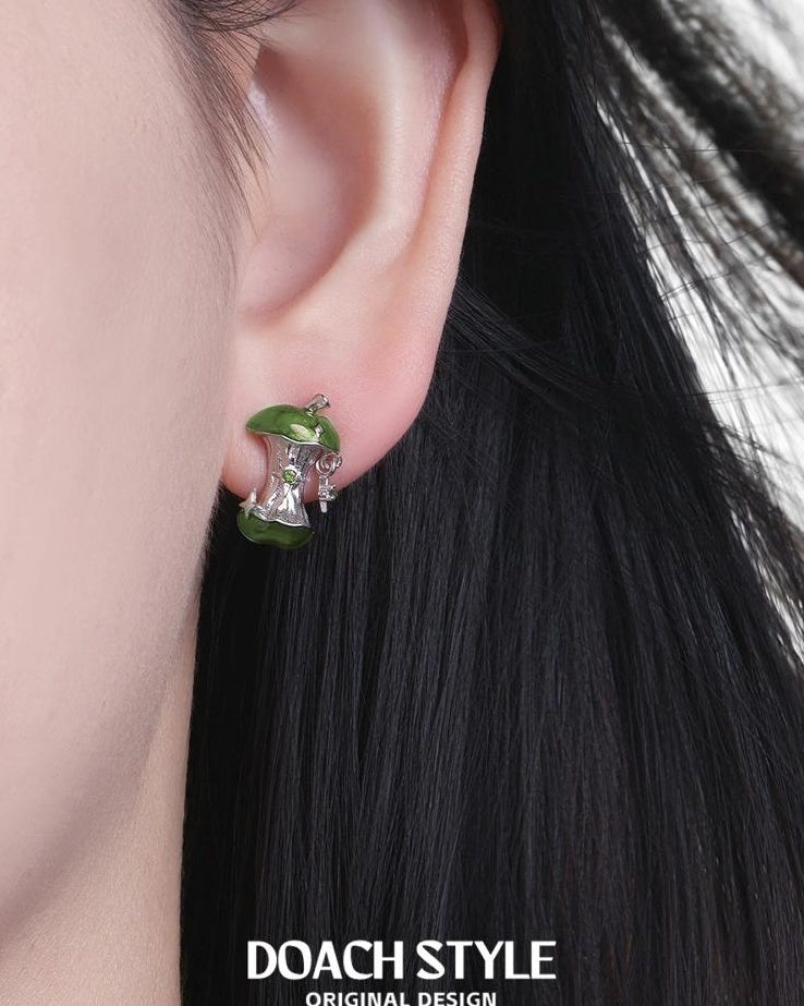 Chic Apple Core Earrings