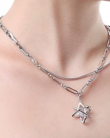 Star Diamond Pendant Necklace