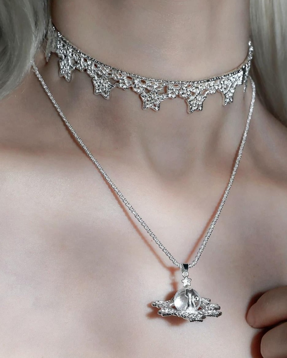 Cat Lace Choker Necklace