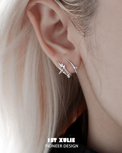 Sterling Silver Star Stud Earrings