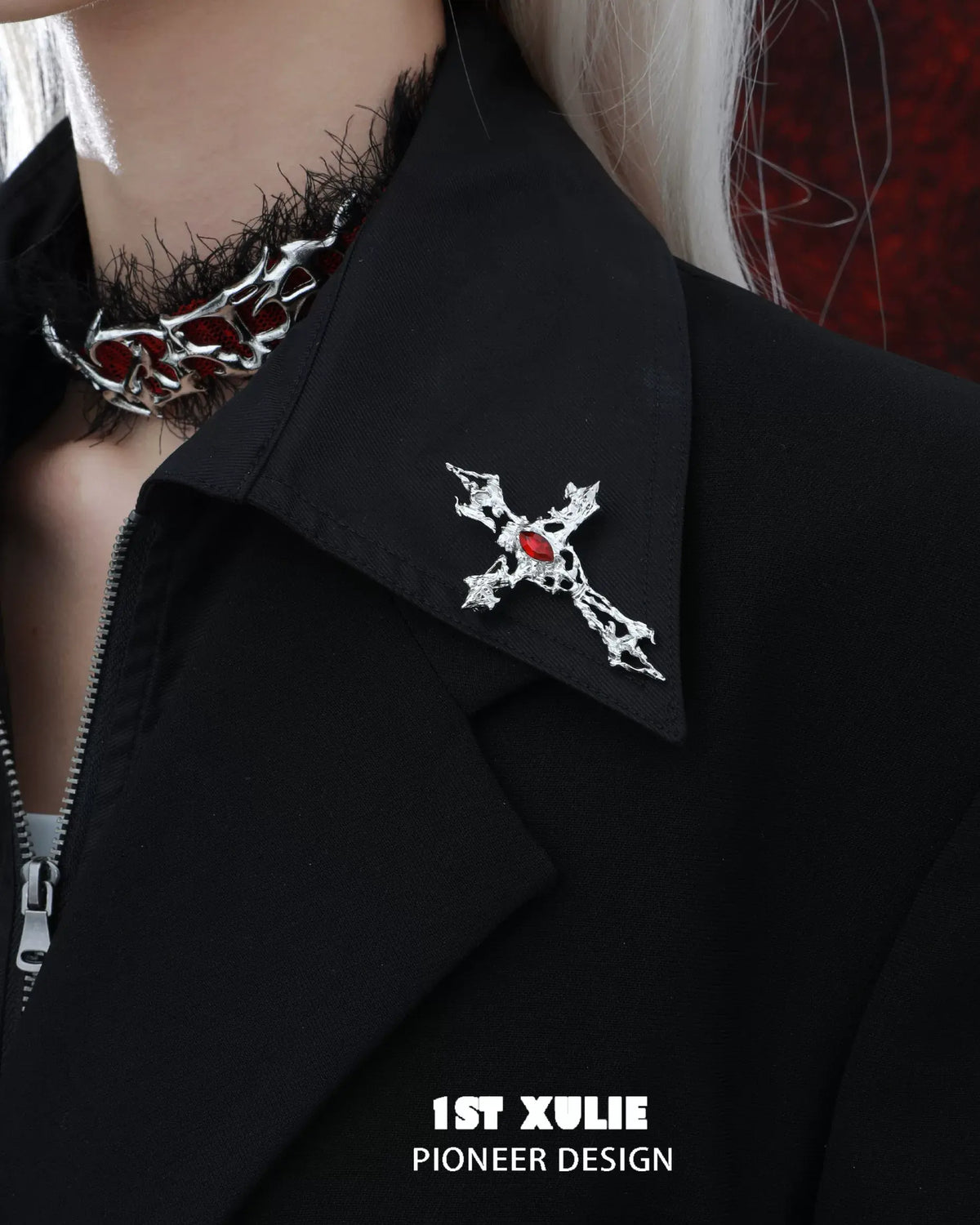 Minimalist Cross Lapel Brooch Pin