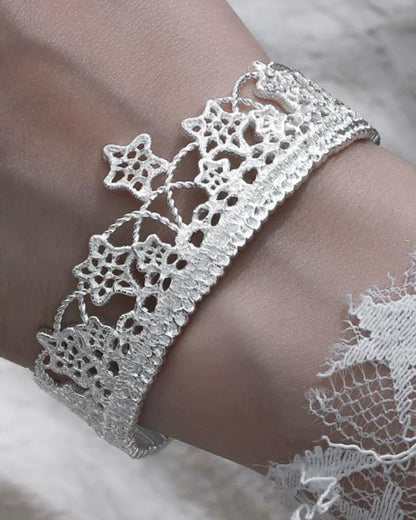 Lace Glow Sterling Silver Open Ring