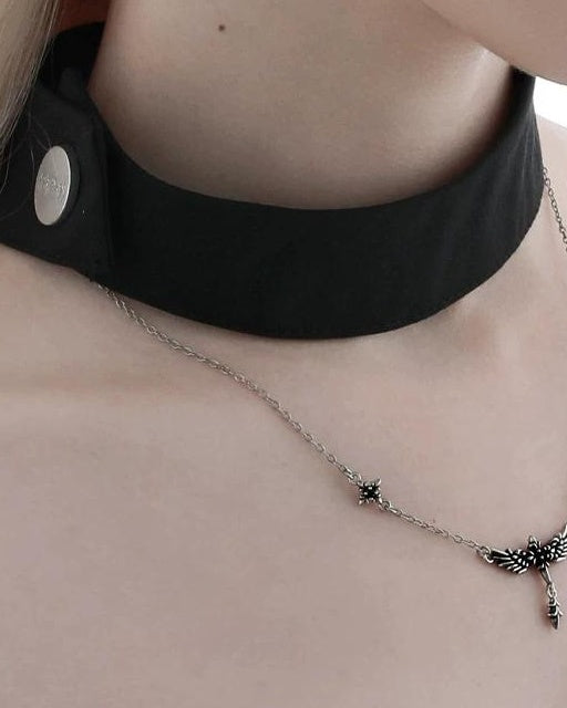 Fallen Angel Gothic Collarbone Necklace
