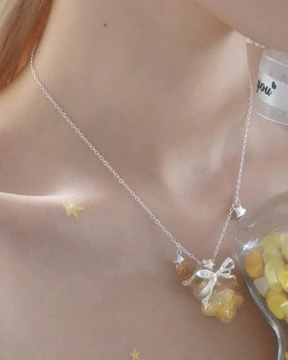 Starlit Wish Bottle Necklace