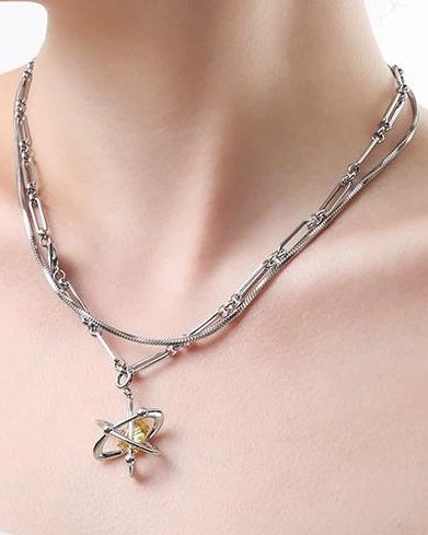 Star Diamond Pendant Necklace