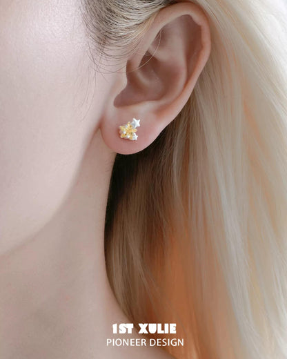 Wishing Star Sterling Silver Stud Earrings