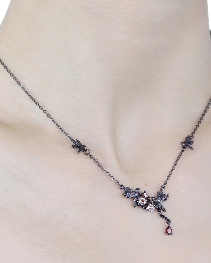 Dark Elegance Crow Necklace